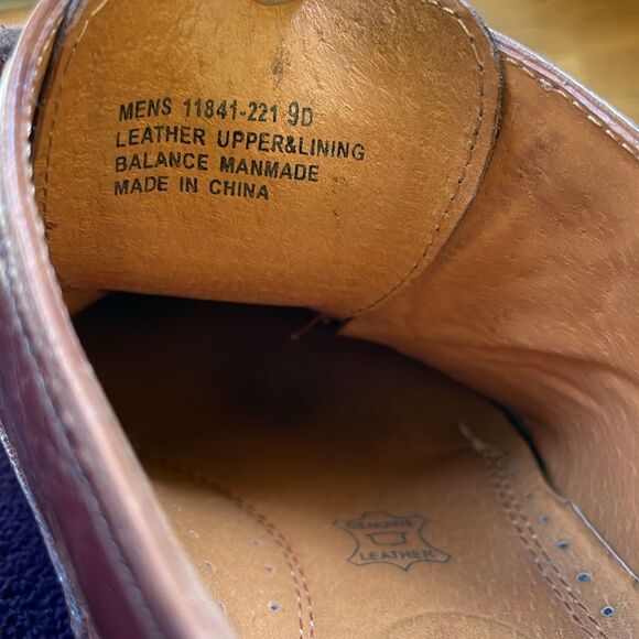 Florsheim Casablanca Cap Toe Oxford Dress shoe Cognac Brown Men’s Size 9D - Picture 10 of 10